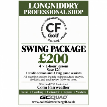 Image for Swing Package 4 x 1 Hour Lessons With Head PGA Professional Colin Fairweather
