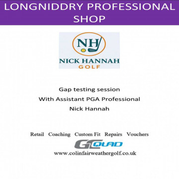 Image for 1 hour Gap Testing Session With PGA Assistant Professional Nick Hannah