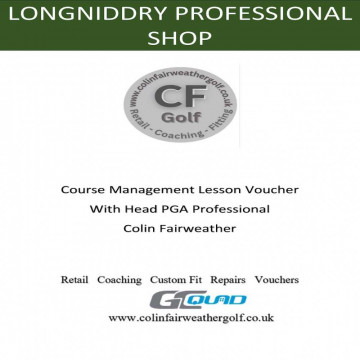 Image for 2 Hour Course Management lesson With PGA Head Professional Colin Fairweather