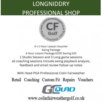 Image for Swing Package 4 x 1 Hour Lessons With Head PGA Professional Colin Fairweather