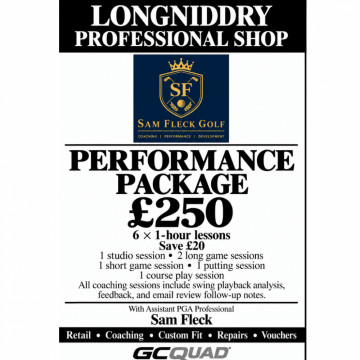 Image for Performance Package 6 x 1 Hour Lessons with PGA Assistant Professional Sam Fleck