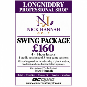 Image for Swing Package 4 x 1 Hour Lessons With PGA Assistant Nick Hannah