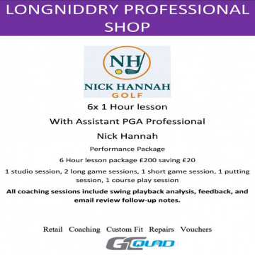 Image for 6 Hour Performance Package with PGA Assistant Professional Nick Hannah