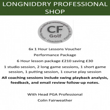 Image for 6 Hour Performance Package with PGA Head Professional Colin Fairweather